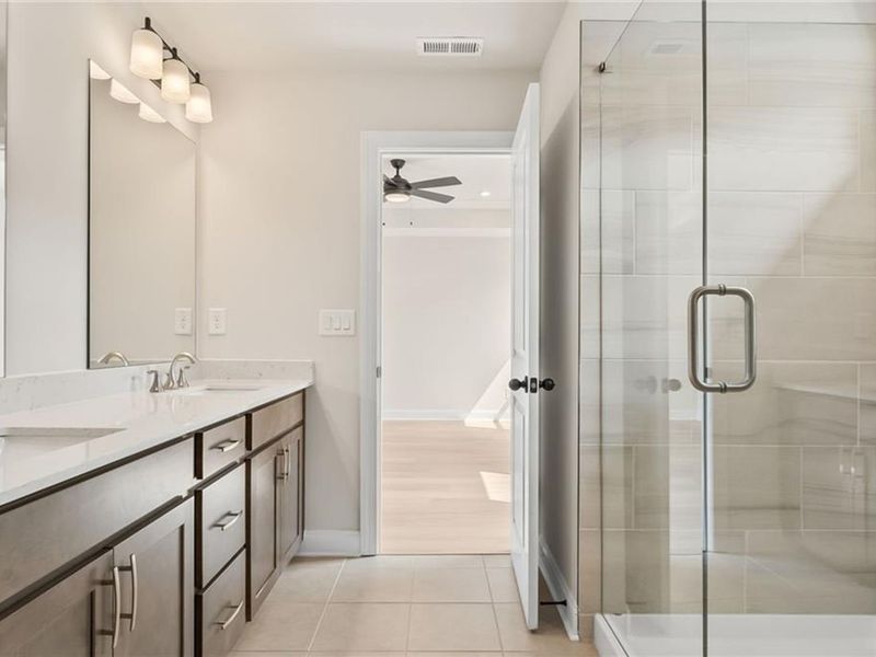 Furnished interior view inside a new home in The Village at Shallowford, Kennesaw (Image 11). Furnished interior view inside a new home in The Village at Shallowford, Kennesaw (Image 11).