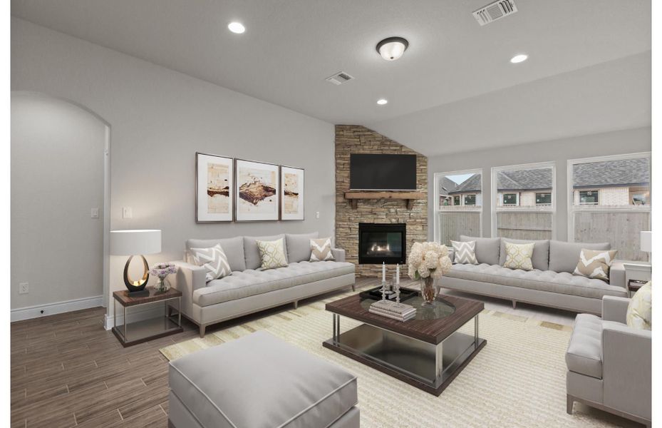 Representative furnished interior of a home built from the McKinney by Pulte Homes in Davis Ranch, San Antonio (Image 13).