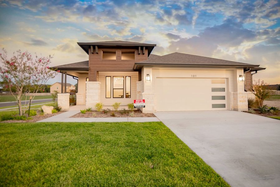 Representative exterior photo of a completed home built from the Wimberley by Steve Klein Custom Builder in TerraVista, Victoria, TX (Image 1). Representative exterior photo of a completed home built from the Wimberley by Steve Klein Custom Builder in TerraVista, Victoria, TX (Image 1).