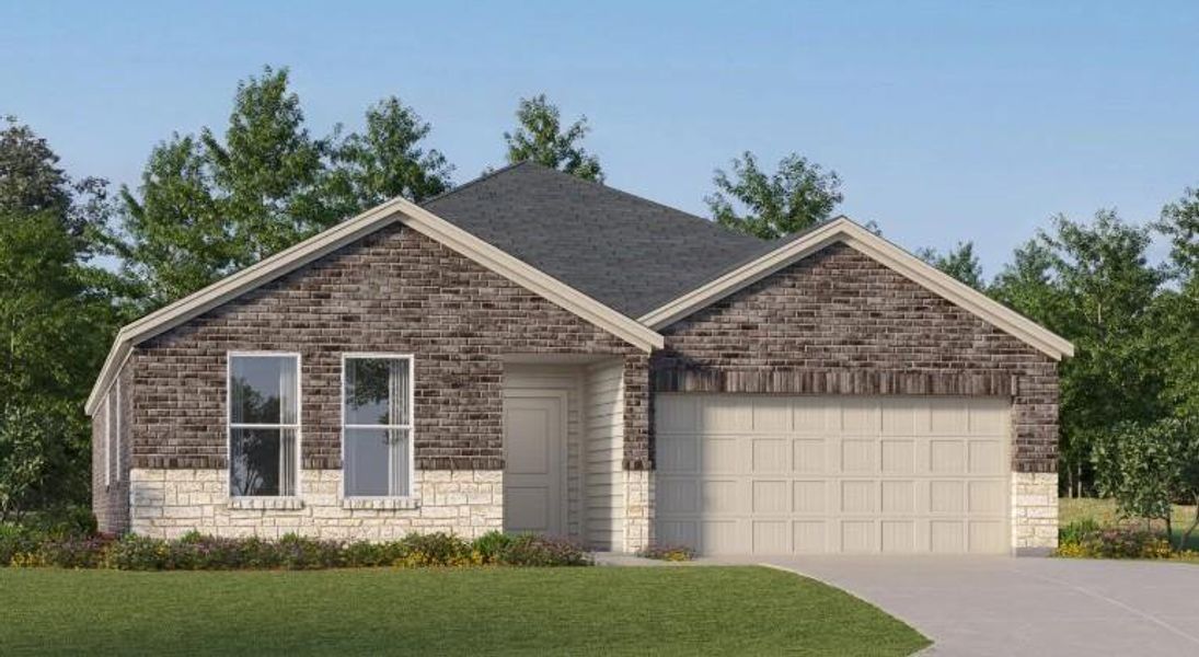 Front exterior of a new home in Grand Lake, Snook, TX, highlighting curb appeal (Image 2).