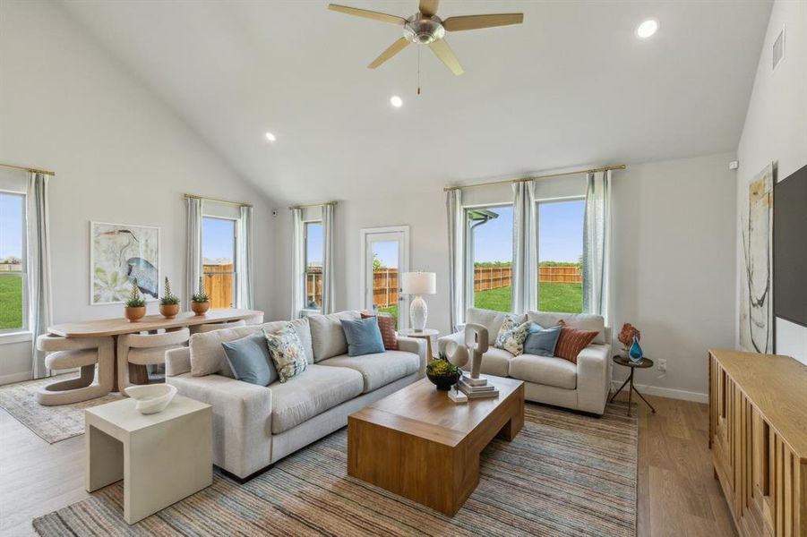 Living Room in the Winters home plan by Trophy Signature Homes  REPRESENTATIVE PHOTO