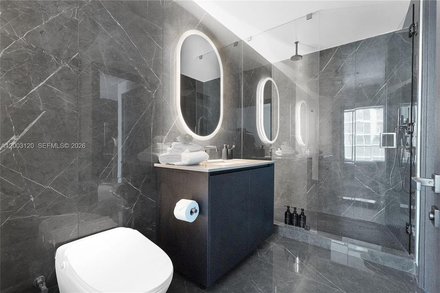 Furnished interior view inside a new home in , Miami (Image 10).