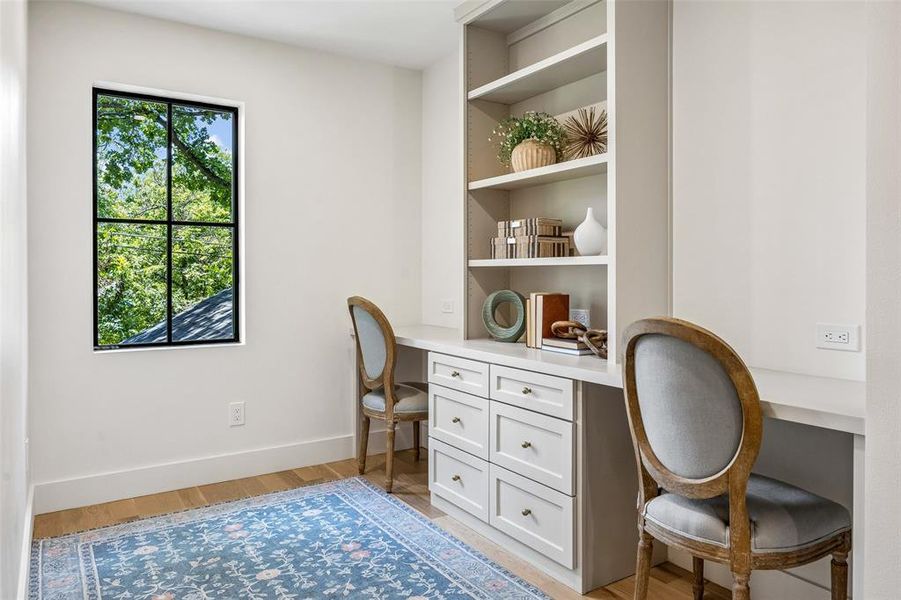 Located off of the second floor living area, two desks with built in drawers Located off of the second floor living area, two desks with built in drawers