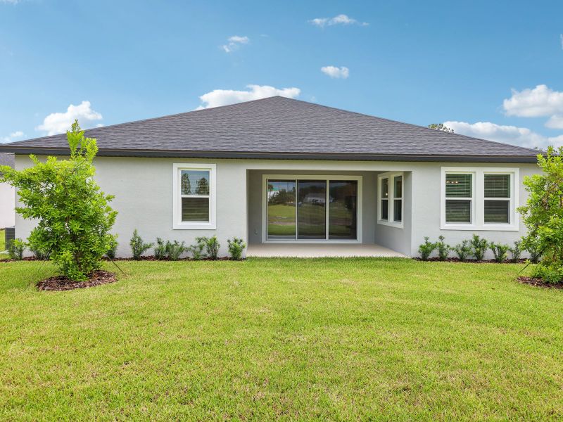 Exterior details and patio area of a home in Ridgehaven - Reserve Series, Ormond Beach (Image 3).