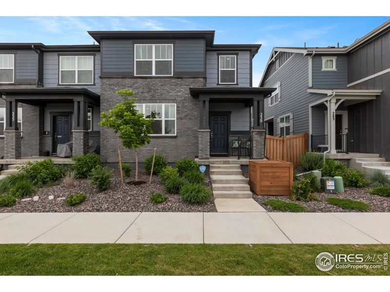 Front exterior of a new home in , Berthoud, CO, highlighting curb appeal (Image 19). Front exterior of a new home in , Berthoud, CO, highlighting curb appeal (Image 19).