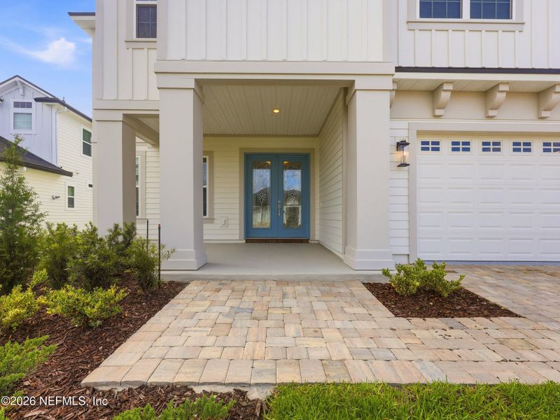 Exterior details and patio area of a home in Silver Landing At Silverleaf, St. Augustine (Image 3).