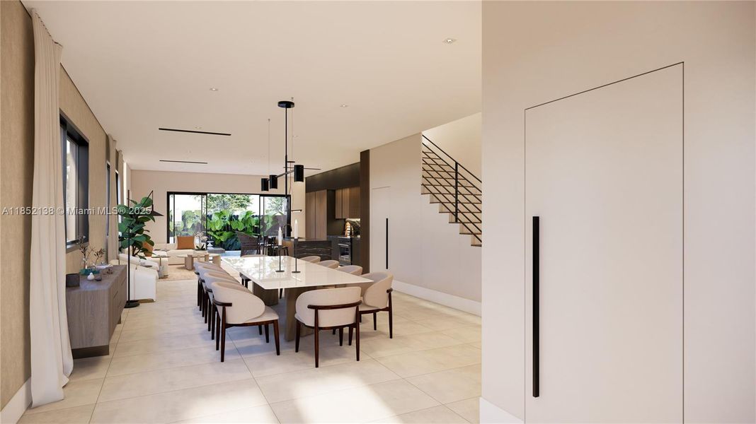 Furnished interior view inside a new home in , Miami (Image 10).