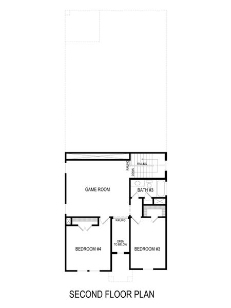 2D floor plan layout for the Hubbard R by First Texas Homes in Trails at Cottonwood Creek, Rowlett, TX (Image 5).