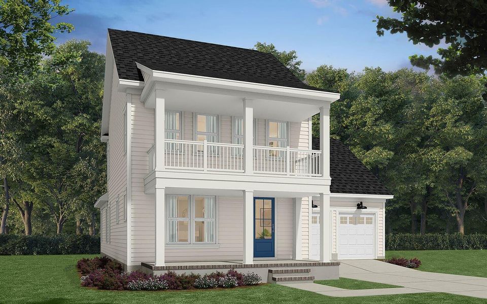 Front exterior of a new home in Single Family Homes at Nexton, Summerville, SC, highlighting curb appeal (Image 1).