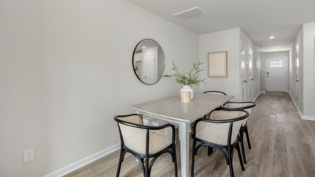 Representative furnished interior of a home built from the PEARSON TOWNHOME by D.R. Horton in Grayson Park Townhomes, Leland (Image 11).
