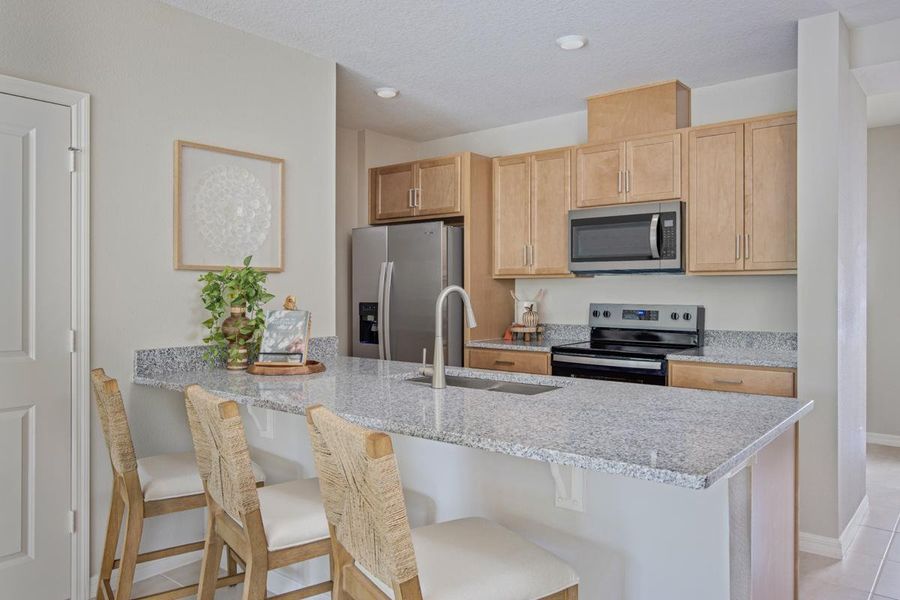 Furnished interior in a model home at The Sanctuary Townhomes in Clermont (Image 10). Furnished interior in a model home at The Sanctuary Townhomes in Clermont (Image 10).