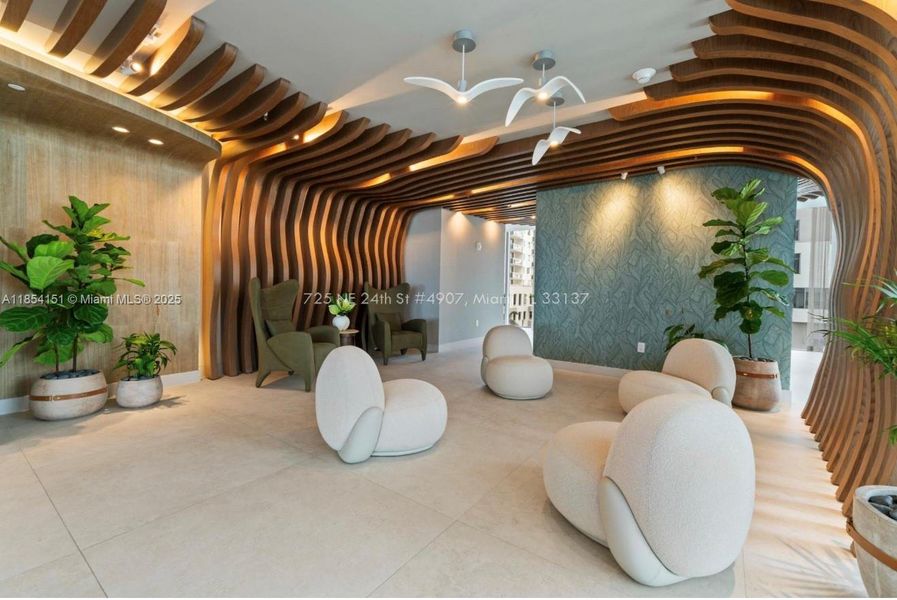 Furnished interior view inside a new home in , Miami (Image 16).