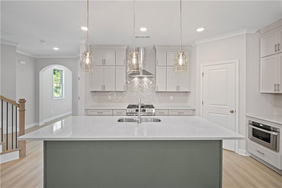 Furnished interior view inside a new home in The Retreat at River Green, Canton (Image 9).