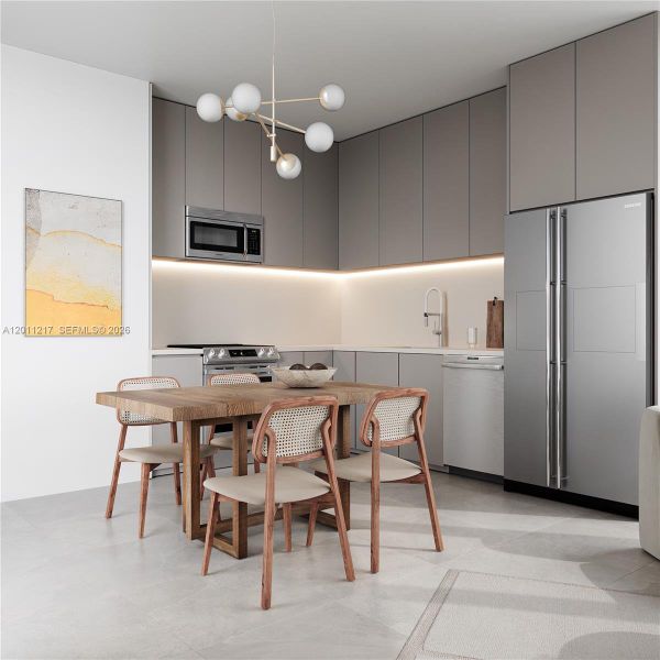 Furnished interior view inside a new home in , Miami (Image 6).