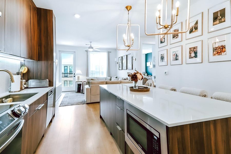 Furnished interior view inside a new home in Parkside at Mueller, Austin (Image 20).