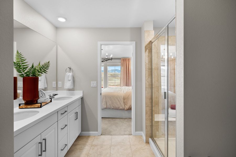 Furnished interior view inside a new home in Trailstone, Arvada (Image 15).
