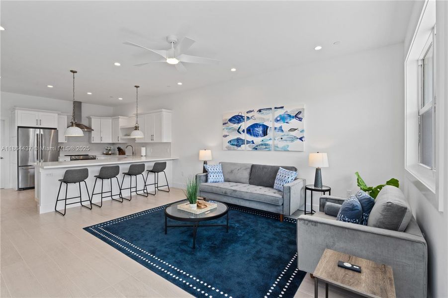 Furnished interior view inside a new home in , Islamorada, Village of Islands (Image 4).