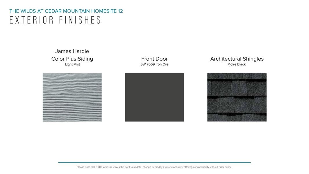 Sample of building materials used in homes in The Wilds at Cedar Mountain, Asheville (Image 25). Sample of building materials used in homes in The Wilds at Cedar Mountain, Asheville (Image 25).