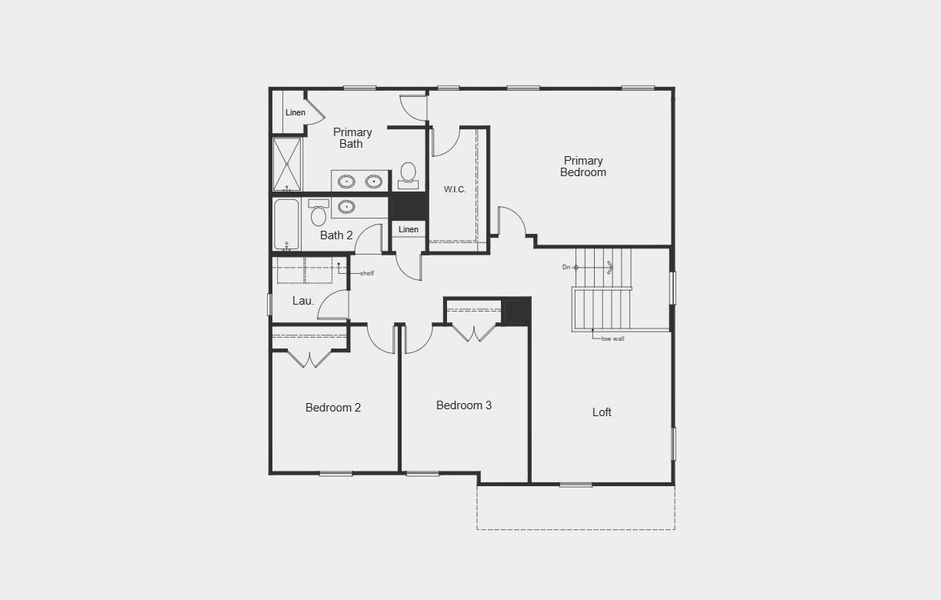 2D floor plan layout for the 2177 Modeled by KB Home in Wellington Pointe Classic, Monroe, NC (Image 16). 2D floor plan layout for the 2177 Modeled by KB Home in Wellington Pointe Classic, Monroe, NC (Image 16).