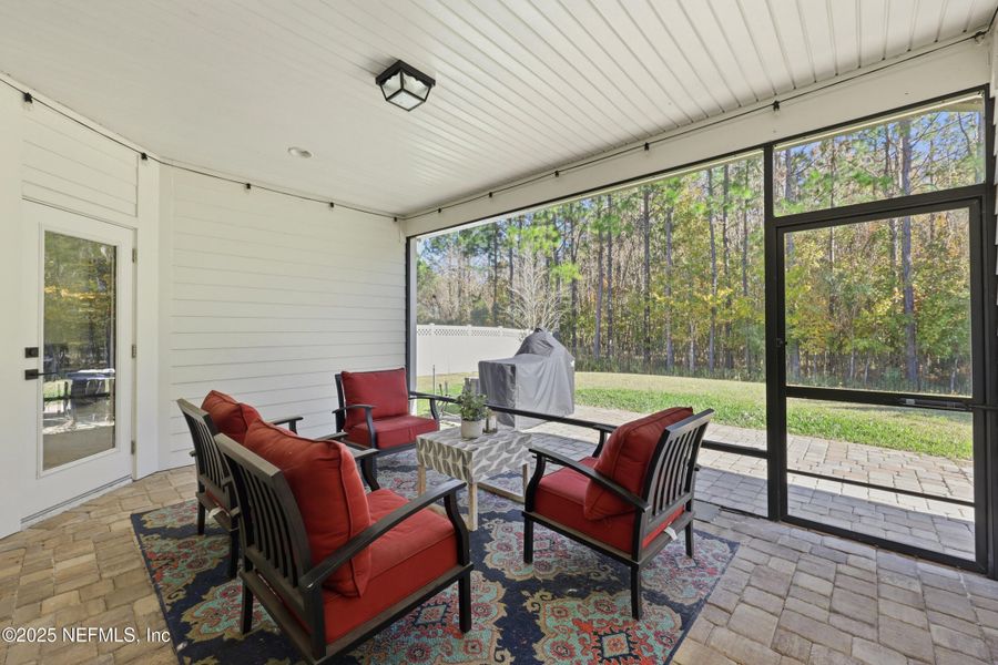 Exterior details and patio area of a home in Silver Landing at SilverLeaf, St. Augustine (Image 31).