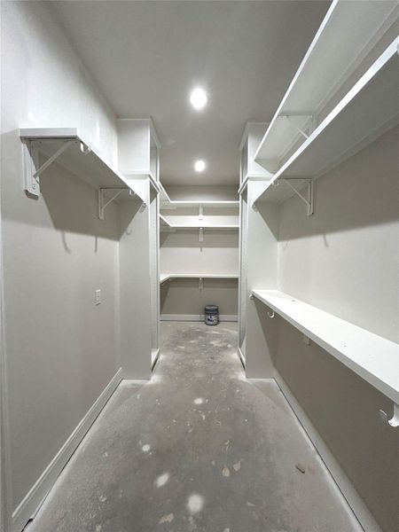 Expansive Master closed with an additional story closet within