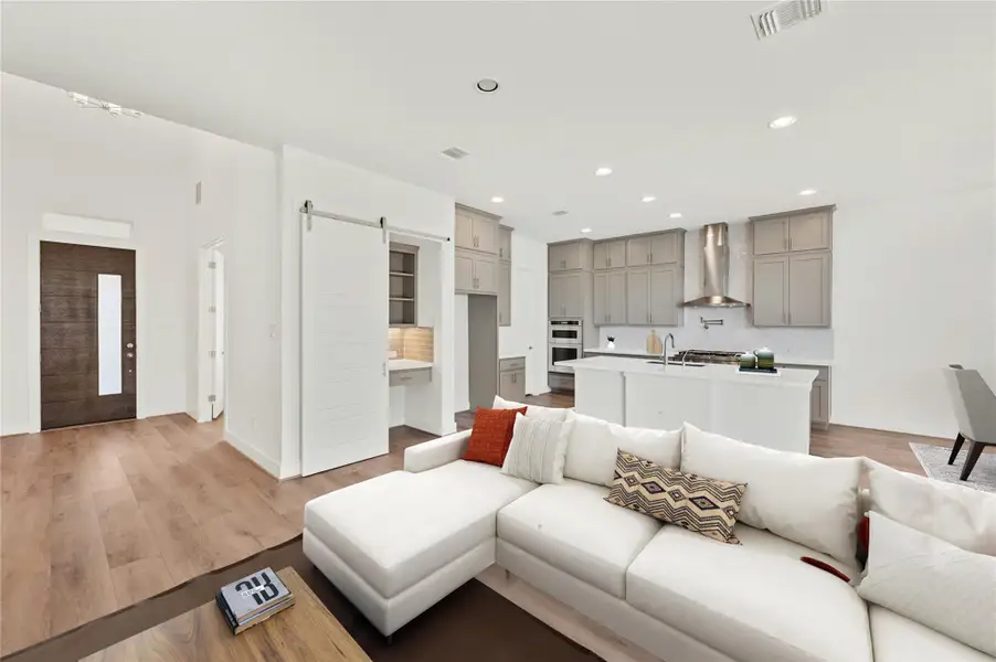 Furnished interior view inside a new home in Rough Hollow, Lakeway (Image 7). Furnished interior view inside a new home in Rough Hollow, Lakeway (Image 7).