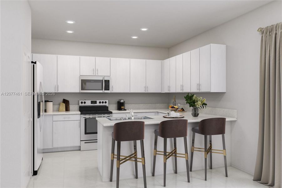 Furnished interior view inside a new home in Breezewood, Miami (Image 5).