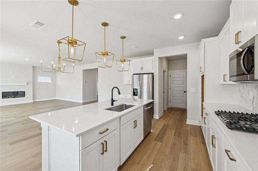 Furnished interior view inside a new home in Vines at Mill Creek - Estate Series, Braselton (Image 8).