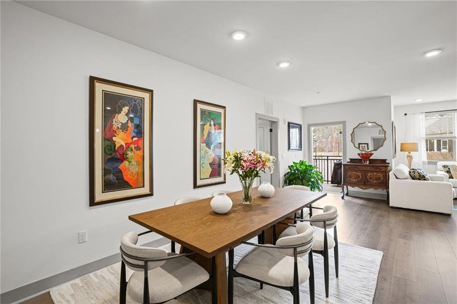 Furnished interior view inside a new home in Gatherings® at Herrington, Cumming (Image 33).