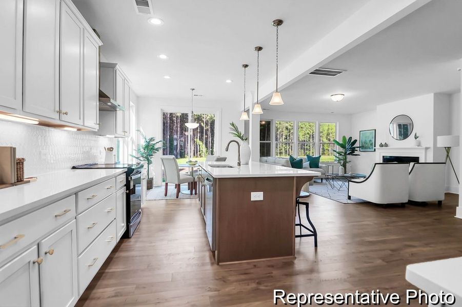 Furnished interior view inside a new home in Homecoming, Ravenel (Image 9).