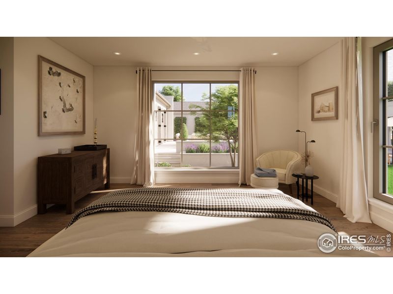 Wake up to these gorgeous courtyard views.