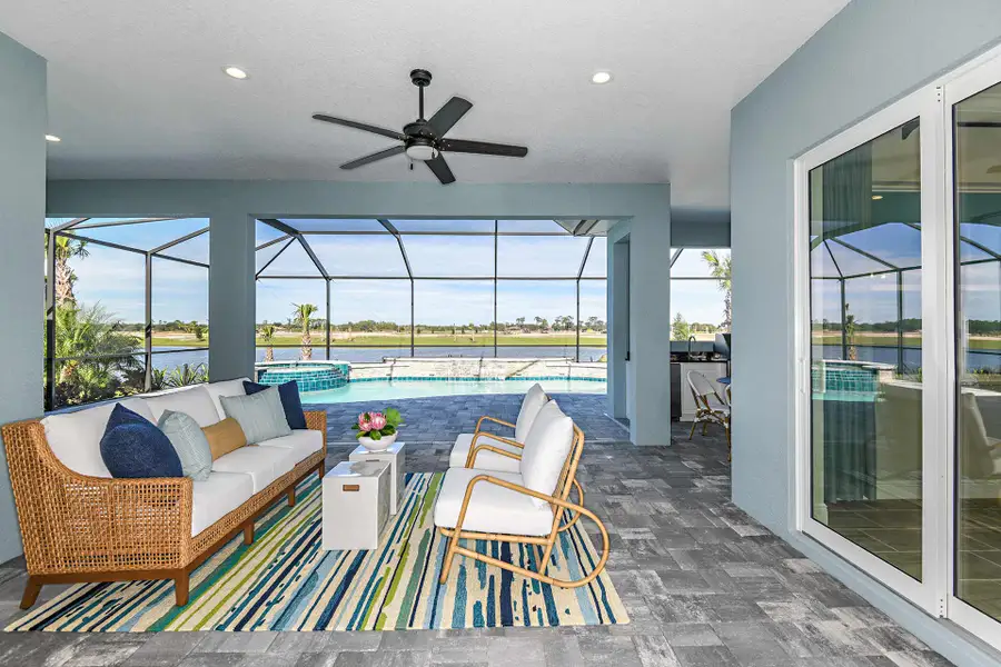 Representative exterior details of a home built from the Kiawah 2 by Neal Communities in SkySail, Naples (Image 3).