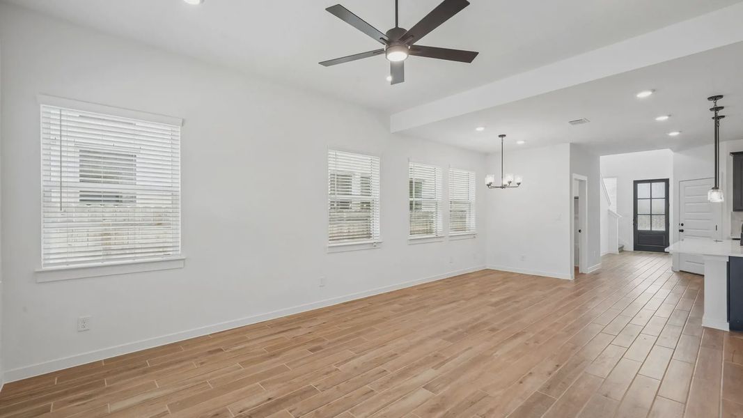 Representative unfurnished interior of a home built from the Sage by Chesmar Homes in Legacy at Lake Dunlap, New Braunfels (Image 12). Representative unfurnished interior of a home built from the Sage by Chesmar Homes in Legacy at Lake Dunlap, New Braunfels (Image 12).