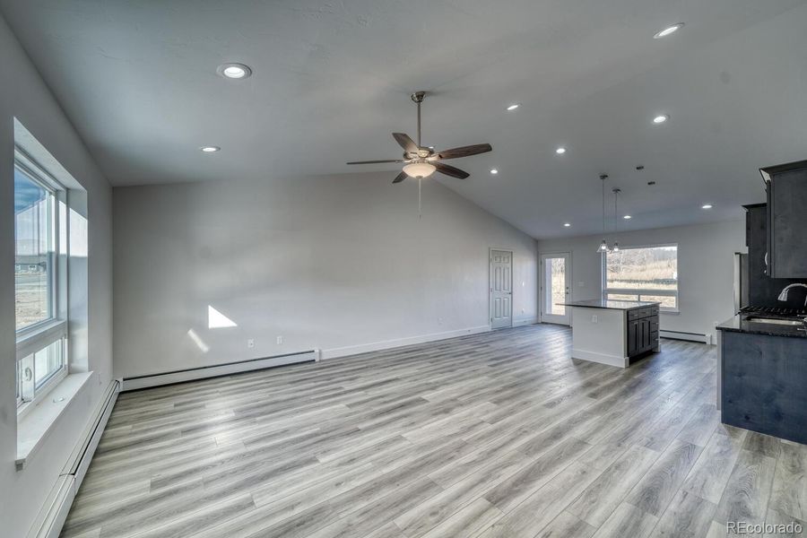 Open concept - living room, dining room, kitchen Open concept - living room, dining room, kitchen