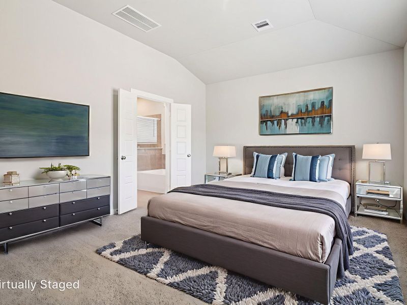 Furnished interior view inside a new home in Sanford Farms - Premier Series, Waller (Image 7).