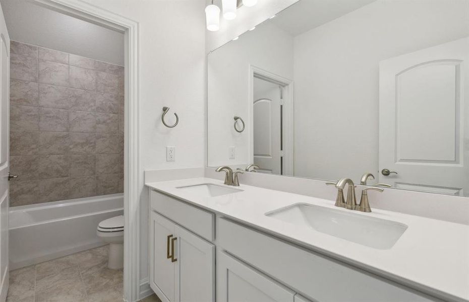 Spacious secondary bathroom *real home pictured