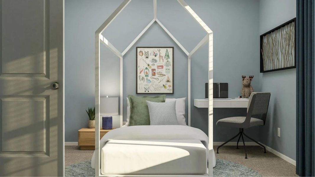 Furnished interior view inside a new home in Plum Creek North: Stonehill Collection, Kyle (Image 3).