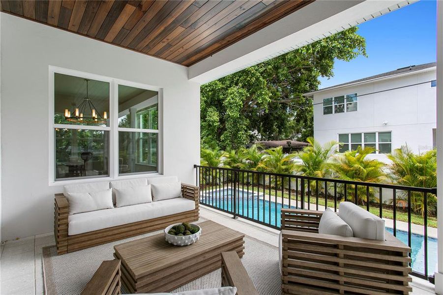 Exterior details and patio area of a home in , Tampa (Image 38).