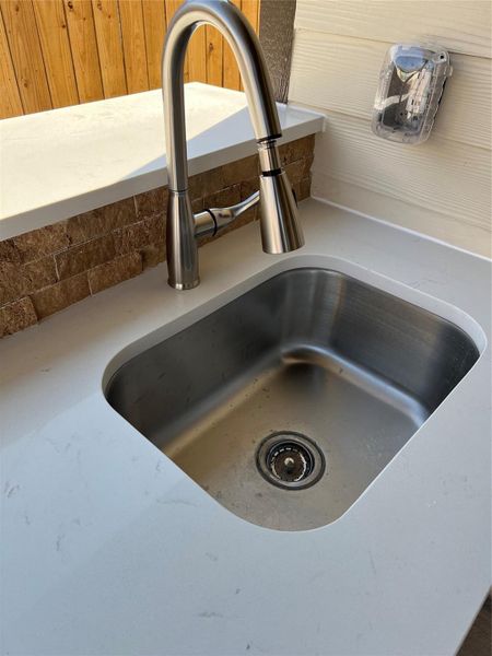 summer kitchen sink, with quartz counter top summer kitchen sink, with quartz counter top