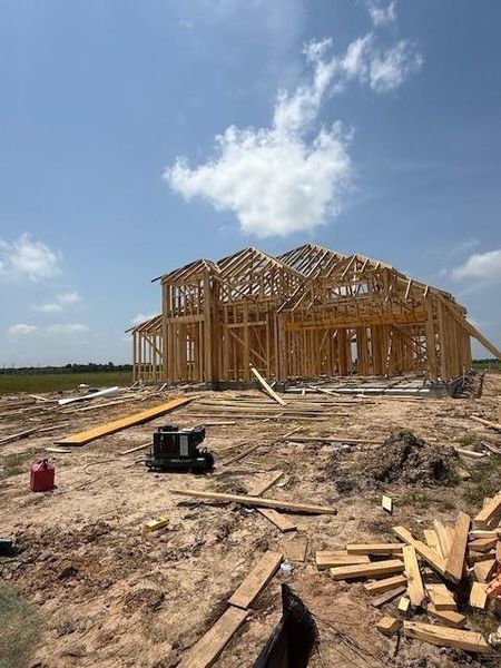 In-progress construction of a new home in Valencia, Manvel, TX (Image 4).