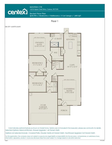 2D floor plan layout of this home in Mavera, Conroe, TX (Image 2). 2D floor plan layout of this home in Mavera, Conroe, TX (Image 2).