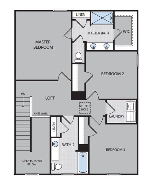 2D floor plan layout for the Beechwood by McGuinn Homes in South Welcome, Greenville, SC (Image 6).