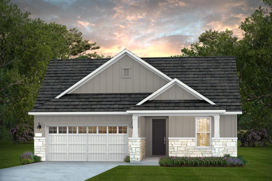 Representative exterior photo of a completed home built from the Prosperity by Del Webb in Sun City Texas, Georgetown, TX (Image 26). Representative exterior photo of a completed home built from the Prosperity by Del Webb in Sun City Texas, Georgetown, TX (Image 26).