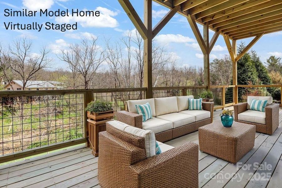 Lower level covered deck Lower level covered deck