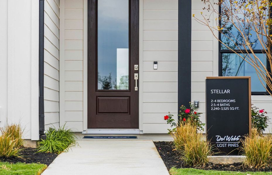 Representative exterior details of a home built from the Stellar by Del Webb in Del Webb Austin at Lost Pines, Bastrop (Image 41).