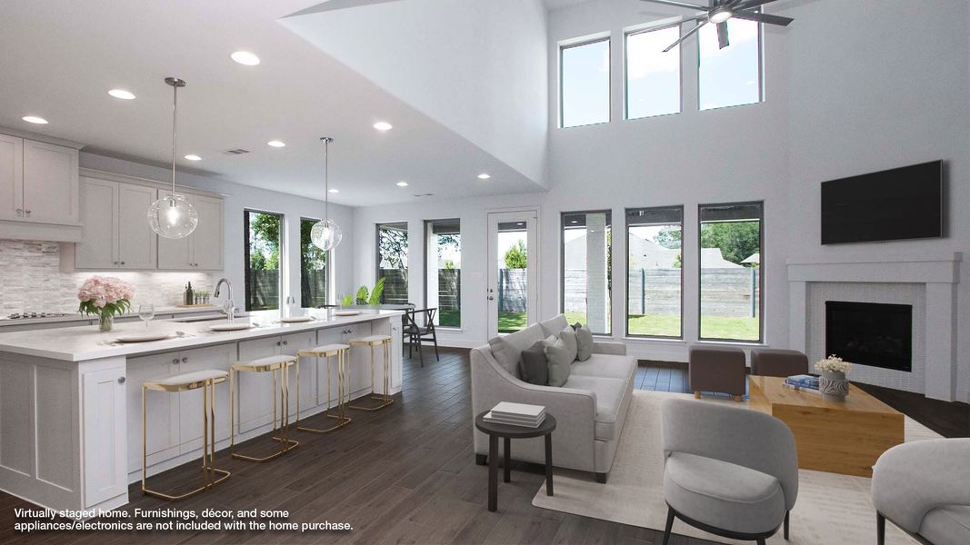 Representative furnished interior of a home built from the 3395M by Perry Homes in Sienna, Missouri City (Image 5).