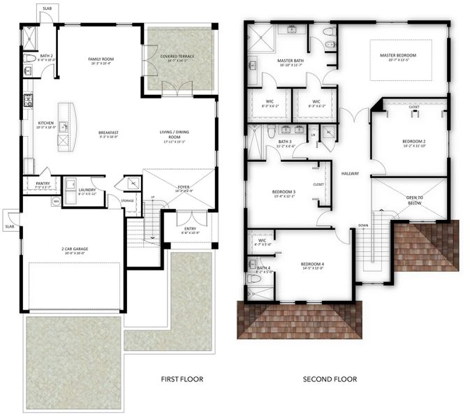 2D floor plan layout for the Sandra by Century Homebuilders Group in Century Heights, Miami, FL (Image 2).