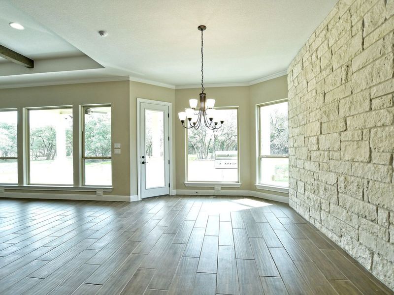 Representative unfurnished interior of a home built from the Siena II by Giddens Homes in Clearwater Ranch, Liberty Hill (Image 138).