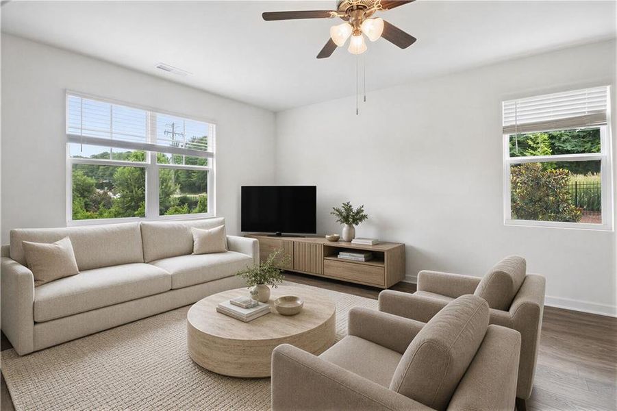 Furnished interior view inside a new home in , Lawrenceville (Image 7). Furnished interior view inside a new home in , Lawrenceville (Image 7).