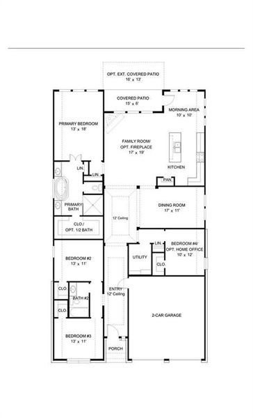2D floor plan layout of this home in Lakewood Village, Lakewood Village, TX (Image 3). 2D floor plan layout of this home in Lakewood Village, Lakewood Village, TX (Image 3).